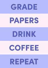 Grade Papers Greeting Card